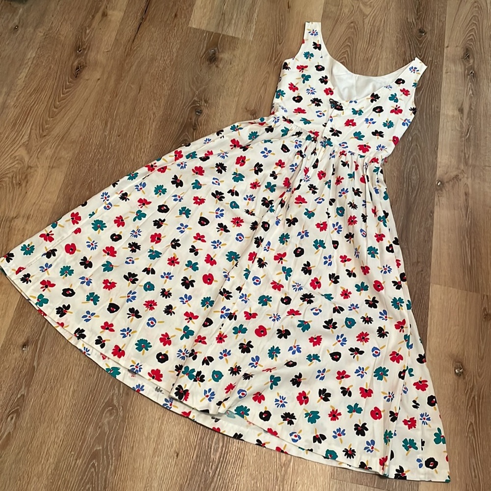 SOLD 90’s VTG Lanz Originals scoop Back dress matching crop jacket S M - Picture 7 of 13